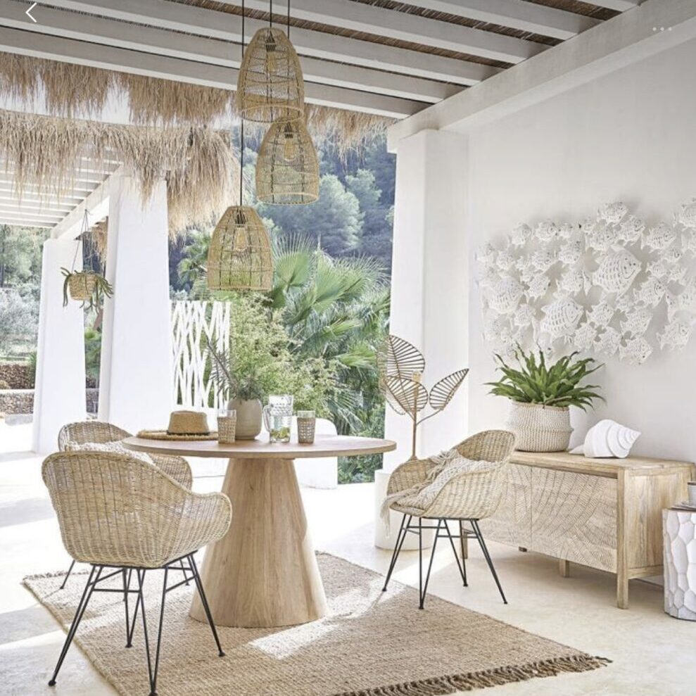 Indoor-Outdoor living with beige and whites for Island living